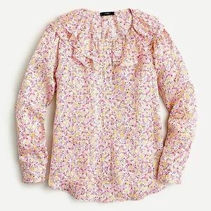 J.Crew Ruffle Top in Field Day Print Small